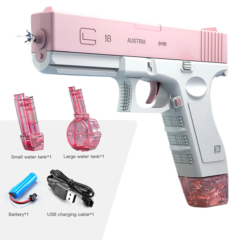 Electric Water Gun – Full-Auto Rechargeable Summer Blaster for Kids & Adults | Outdoor Beach Fun Toy
