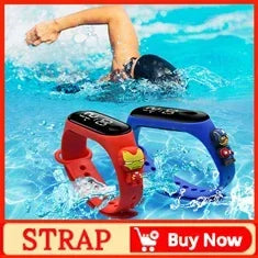 Kids LED Touch Watch – Pokémon, Avengers, Disney & More | Waterproof Cartoon Timepiece